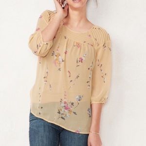 NWT Lauren Conrad Chiffon Top